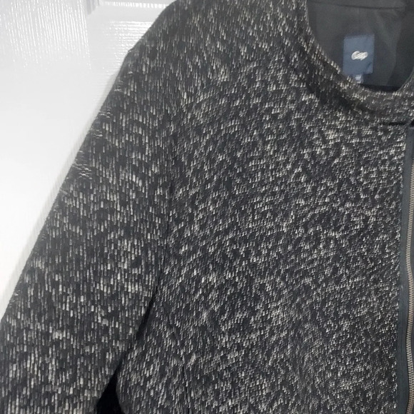 Gap Marled Black & White Tweed Moto Jacket in Size XXL - Picture 5 of 15